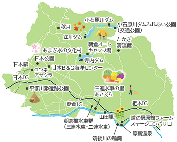 スマートフォン 朝倉市の地図