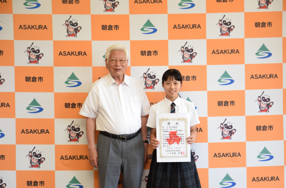 令和7年7月17日【八女工業高校生(陸上 走幅跳)全国大会出場 表敬訪問】の画像