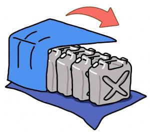 ポリタンクで作る水のう