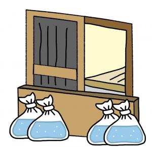 止水板で浸水を防止する画像