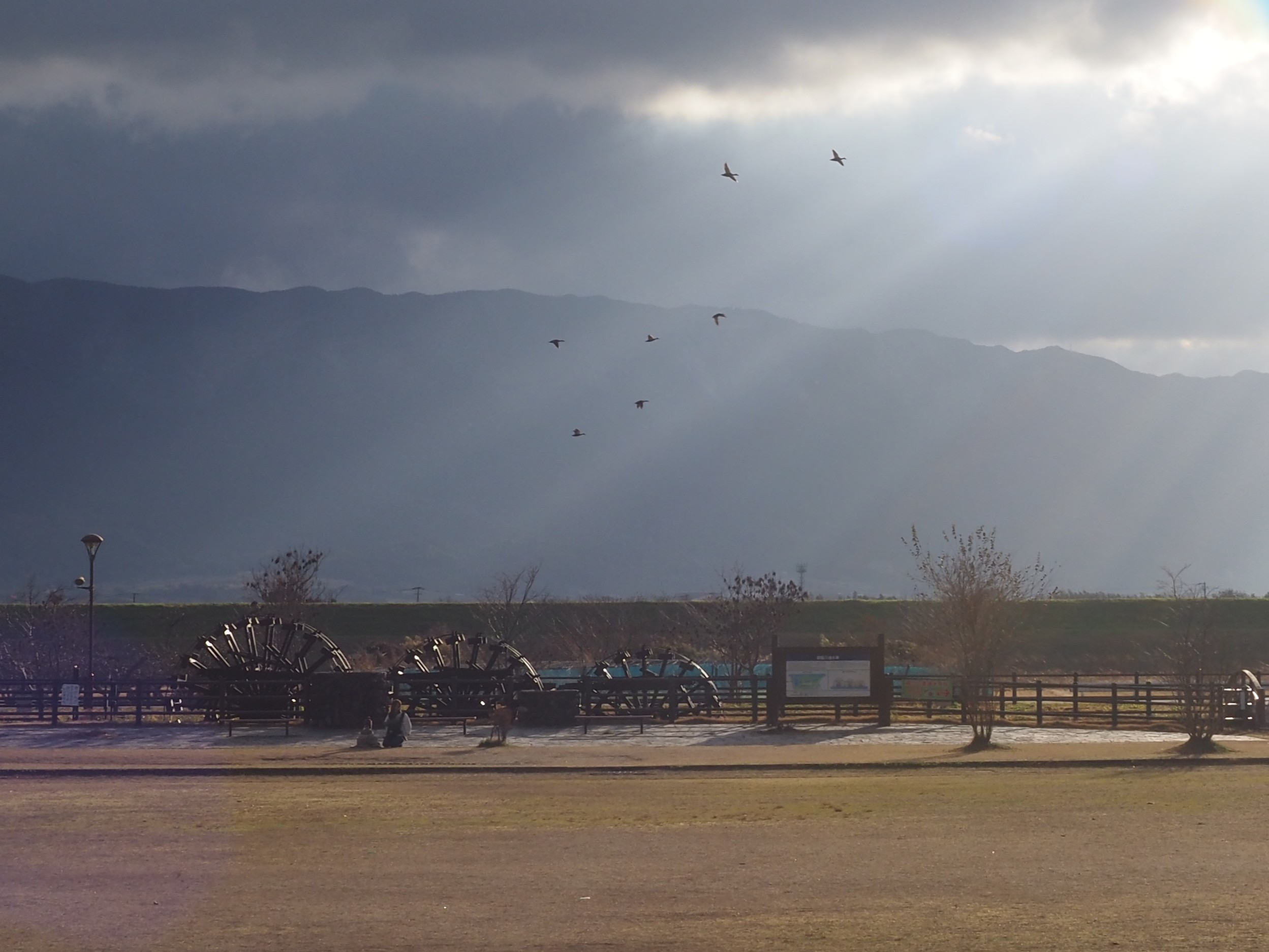 光芒降り注ぐ水車の里