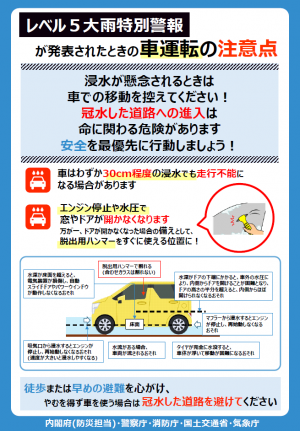 レベル5大雨特別警報チラシ裏