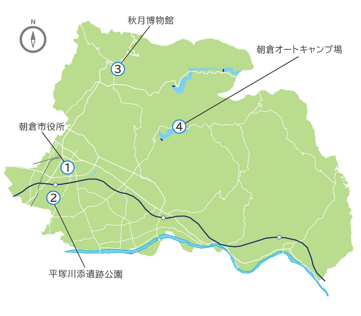 撮影場所一覧の地図