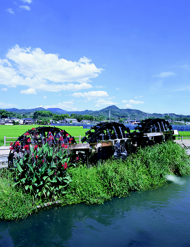 堀川用水及び朝倉揚水車