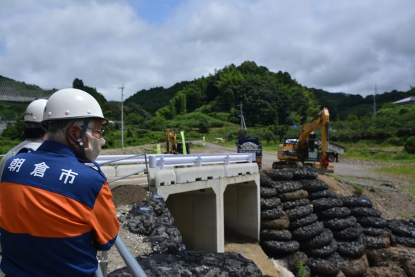 災害状況現地視察（7月8日）