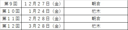 日程表